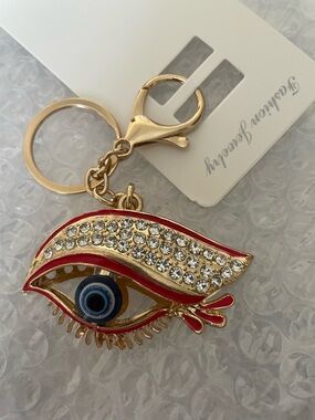 Crystal Evil Eye Keychain